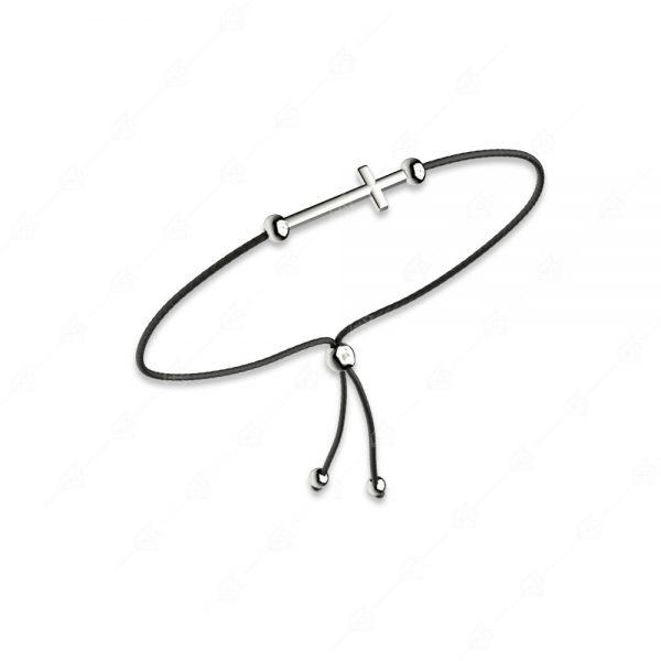 Bracelet with cross and silver cord 925