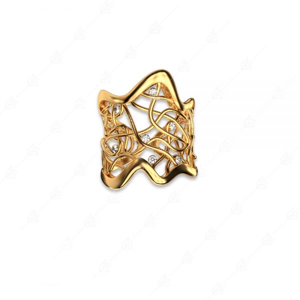 Silver ring 925 gold plated