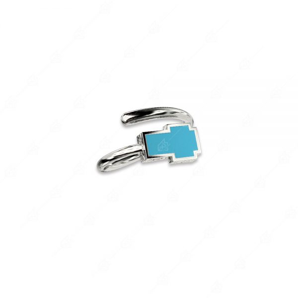 925 silver ring with turquoise cross