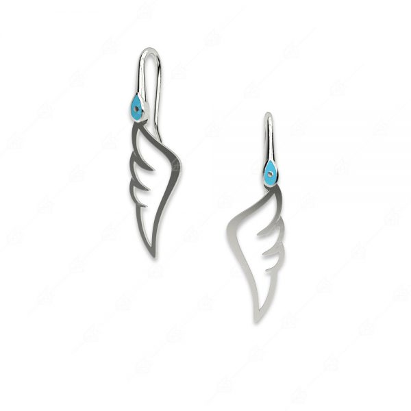 925 silver feather earrings