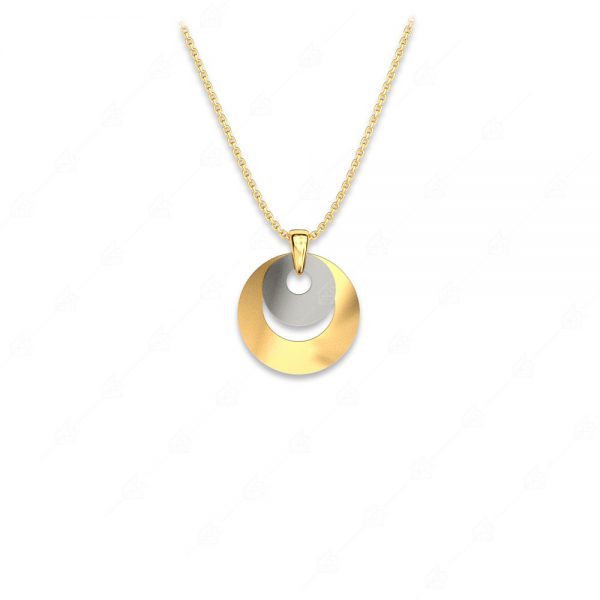 Round double silver necklace 925