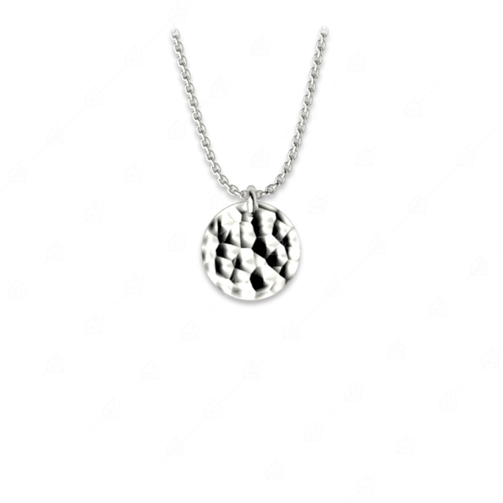 Necklace large coin forged silver 925