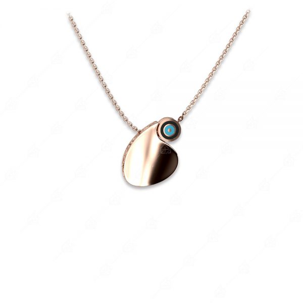Tear necklace with 925 rose gold plated silver eye