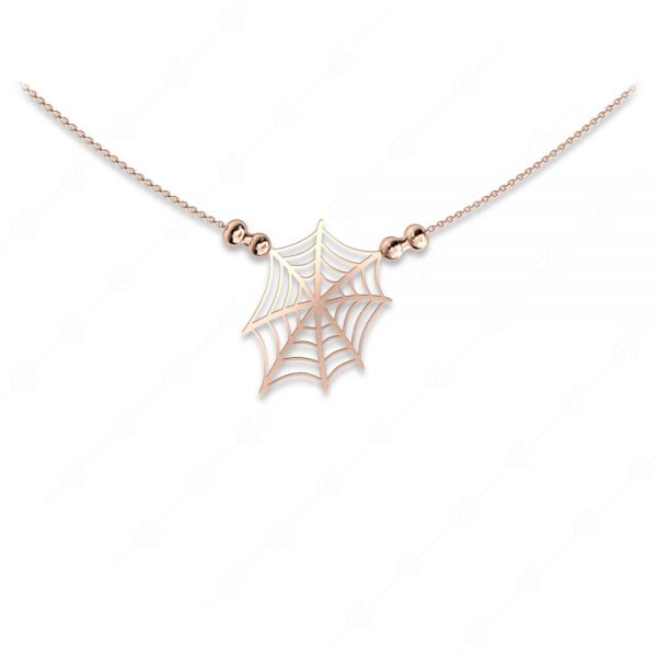 Cobweb necklace silver 925 rose gold plated