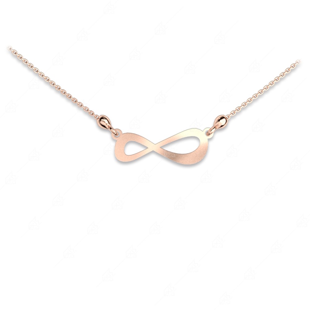 Necklace infinite silver 925 rose gold plated