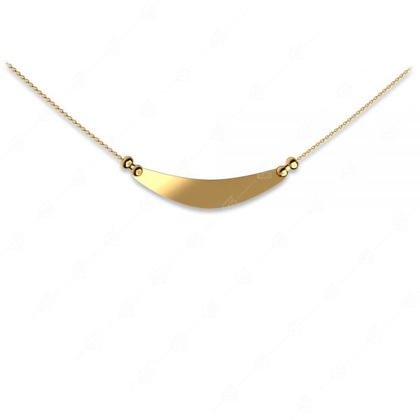 Identity necklace silver 925 yellow gold plated
