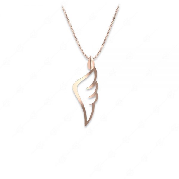 Feather necklace 925 silver gold plated