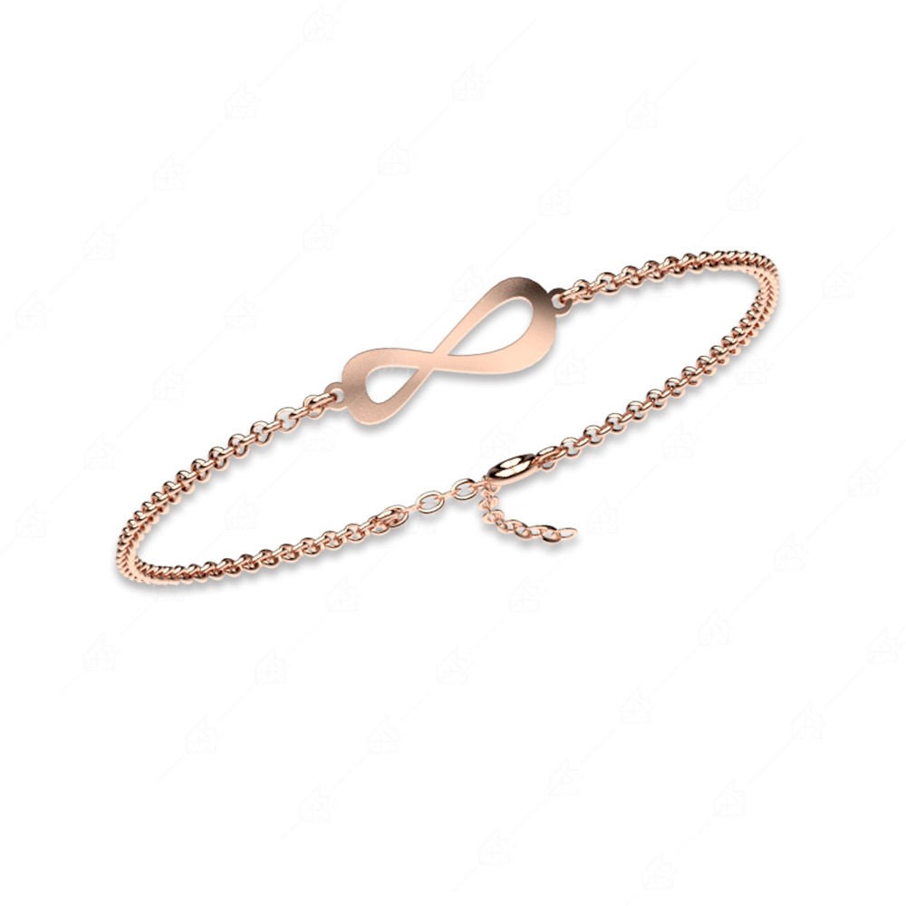 Infinite silver bracelet 925 with rose gold plating