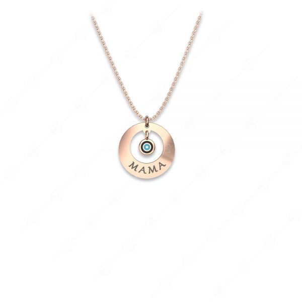 Mom necklace with 925 rose gold plated eyelet