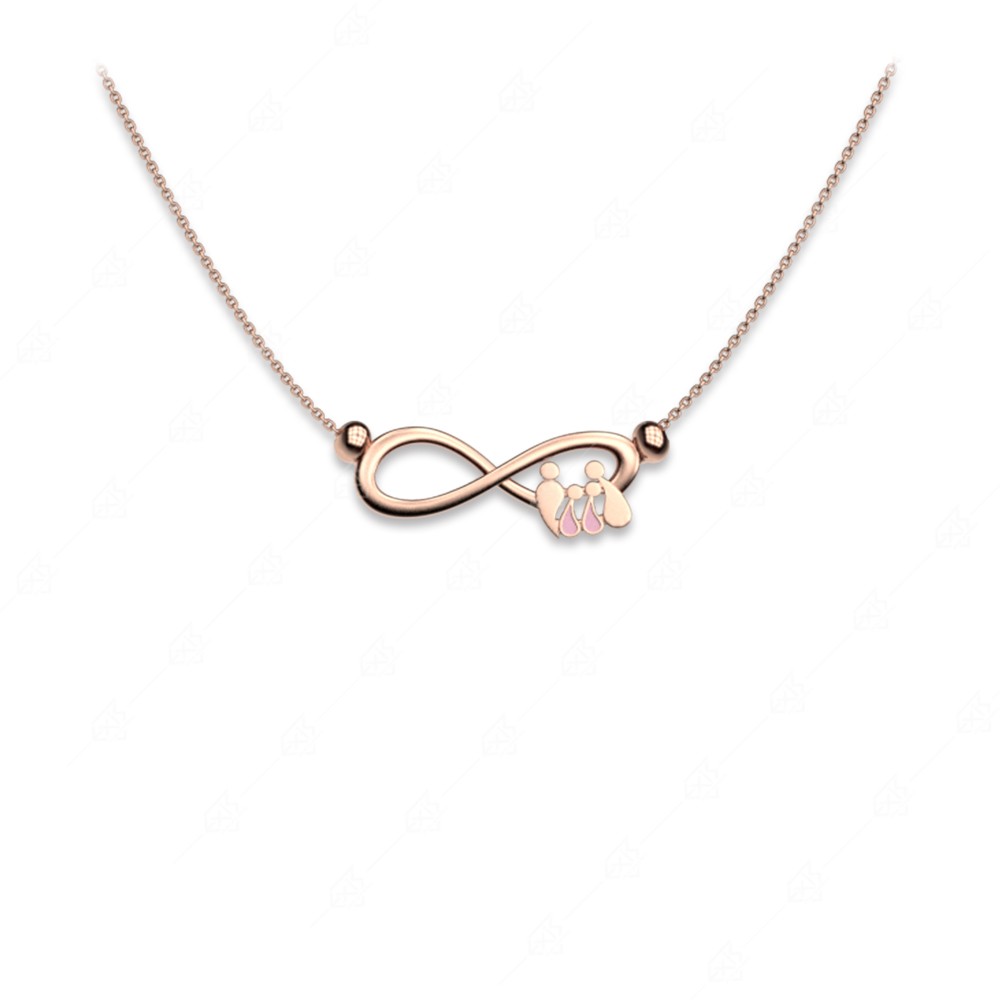Necklace family infinity silver 925