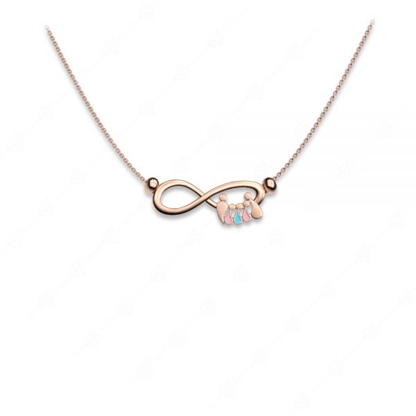 Necklace family infinity silver 925