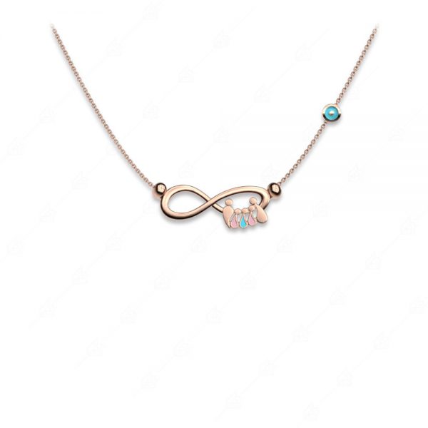Necklace family infinite silver 925 with eye target