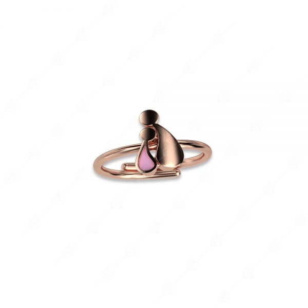 Mom ring with little girl 925 silver