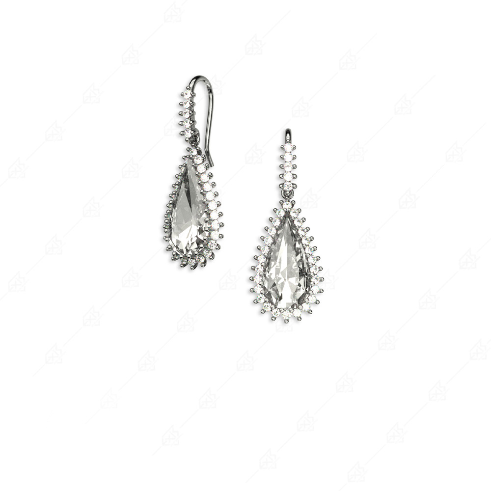 Earrings silver 925 hanging with drop