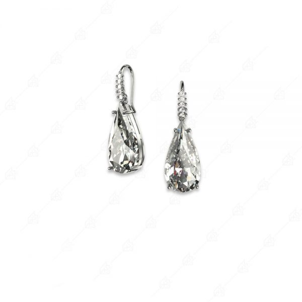 Silver hanging earrings 925 with drop