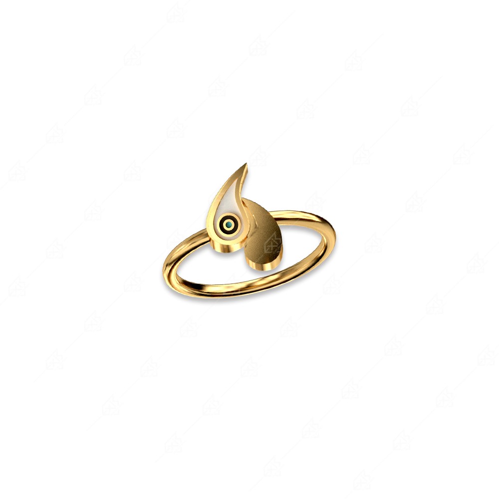 Ring with two 925 sterling silver gold plated