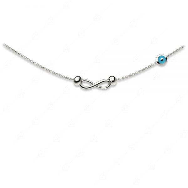 Infinity necklace with 925 silver eye target