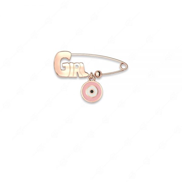 925 silver girl safety pin with eye target
