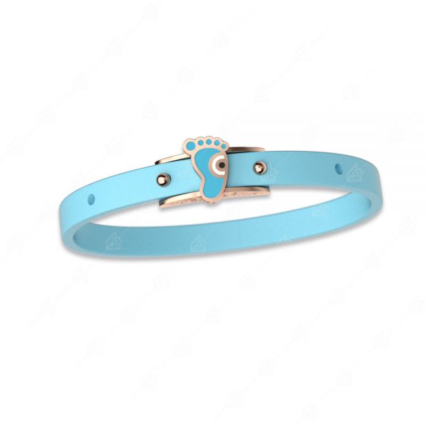 Blue bracelet with 925 silver sole