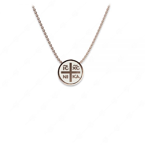 Necklace Constantine silver 925 with white enamel