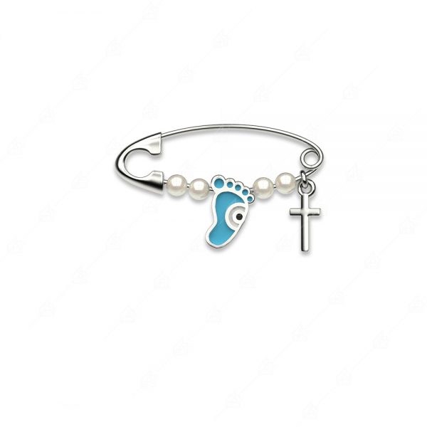 Nail with turquoise foot 925 silver and cross