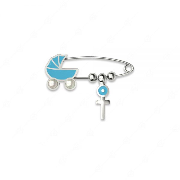 Turquoise stroller 925 silver stroller with eye and cross