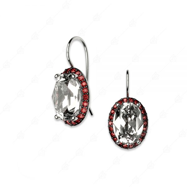 925 silver oval earrings