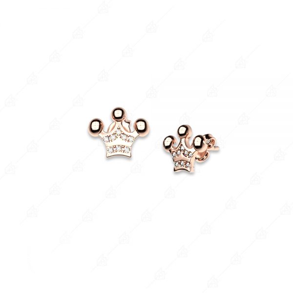 925 sterling silver crown gold plated earrings