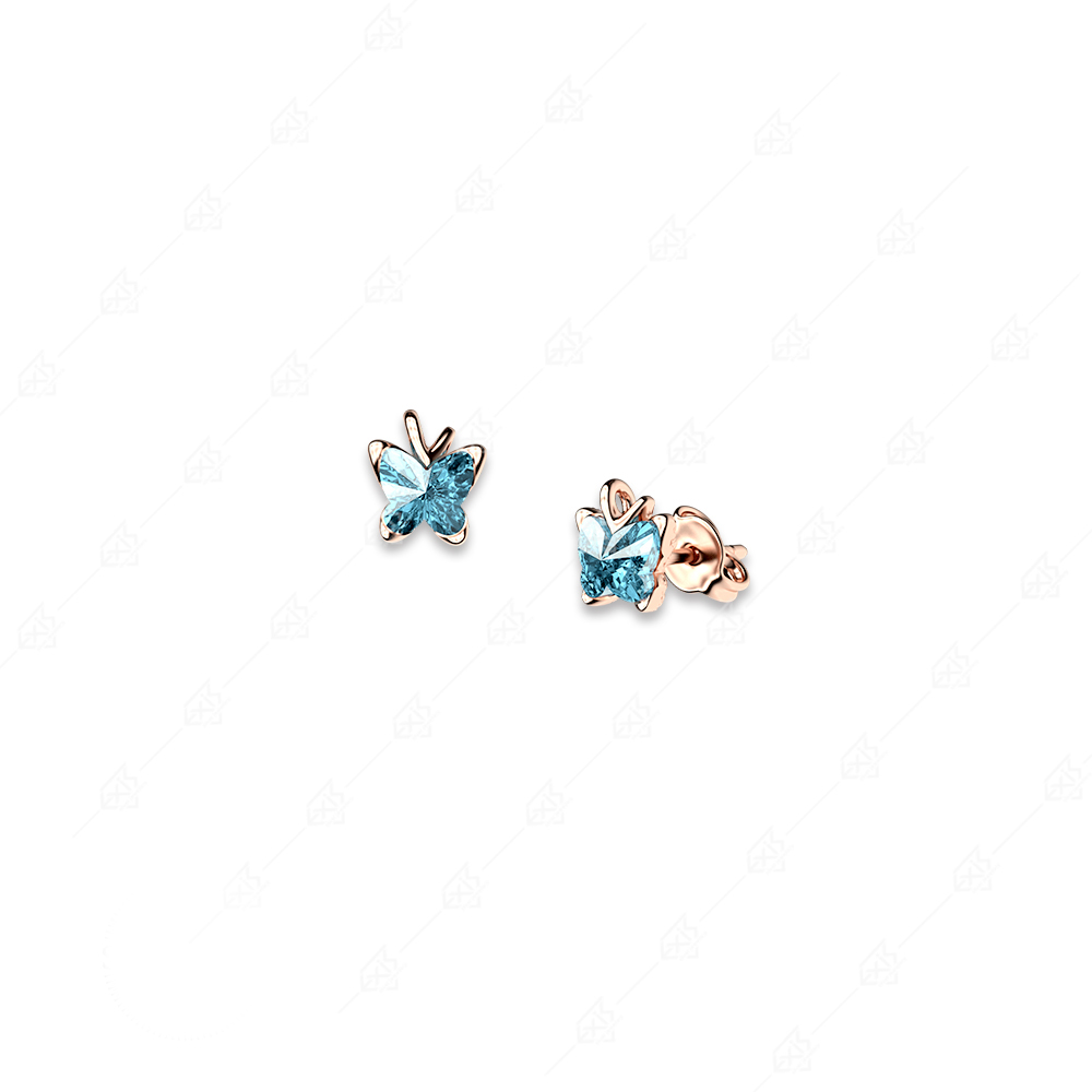 Butterfly earrings blue silver 925