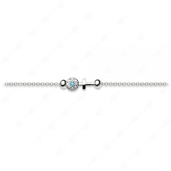 Bracelet with eye target and 925 silver cross