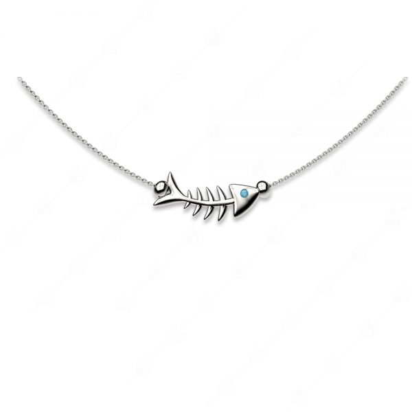 Herringbone silver necklace 925