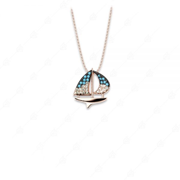 925 silver boat necklace