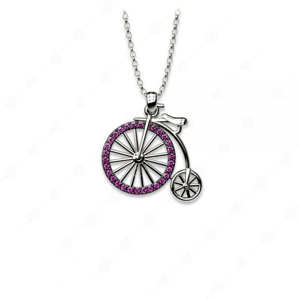 925 silver bicycle necklace