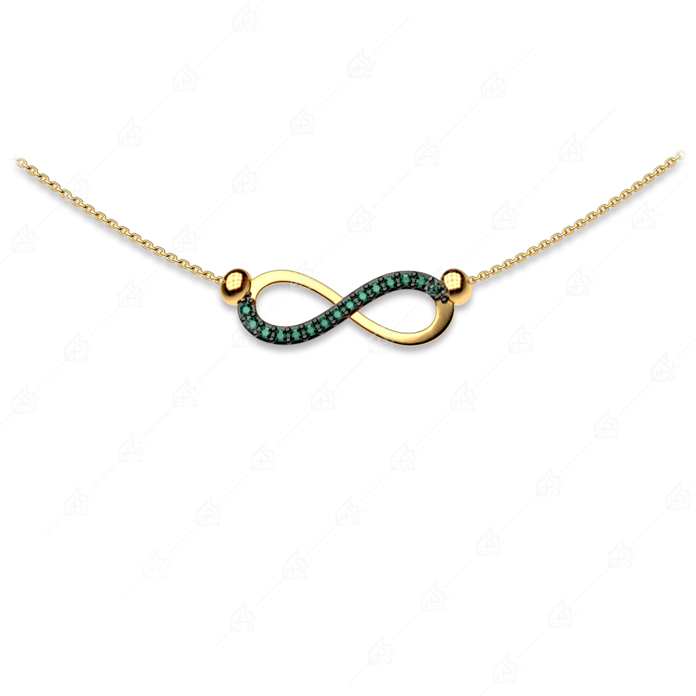 Necklace infinite silver 925 yellow gold plated