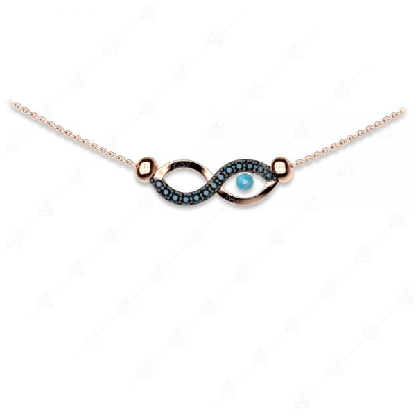 Infinity necklace and 925 silver gold plated eyelet