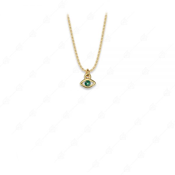 Distinctive 925 silver gold plated eye necklace