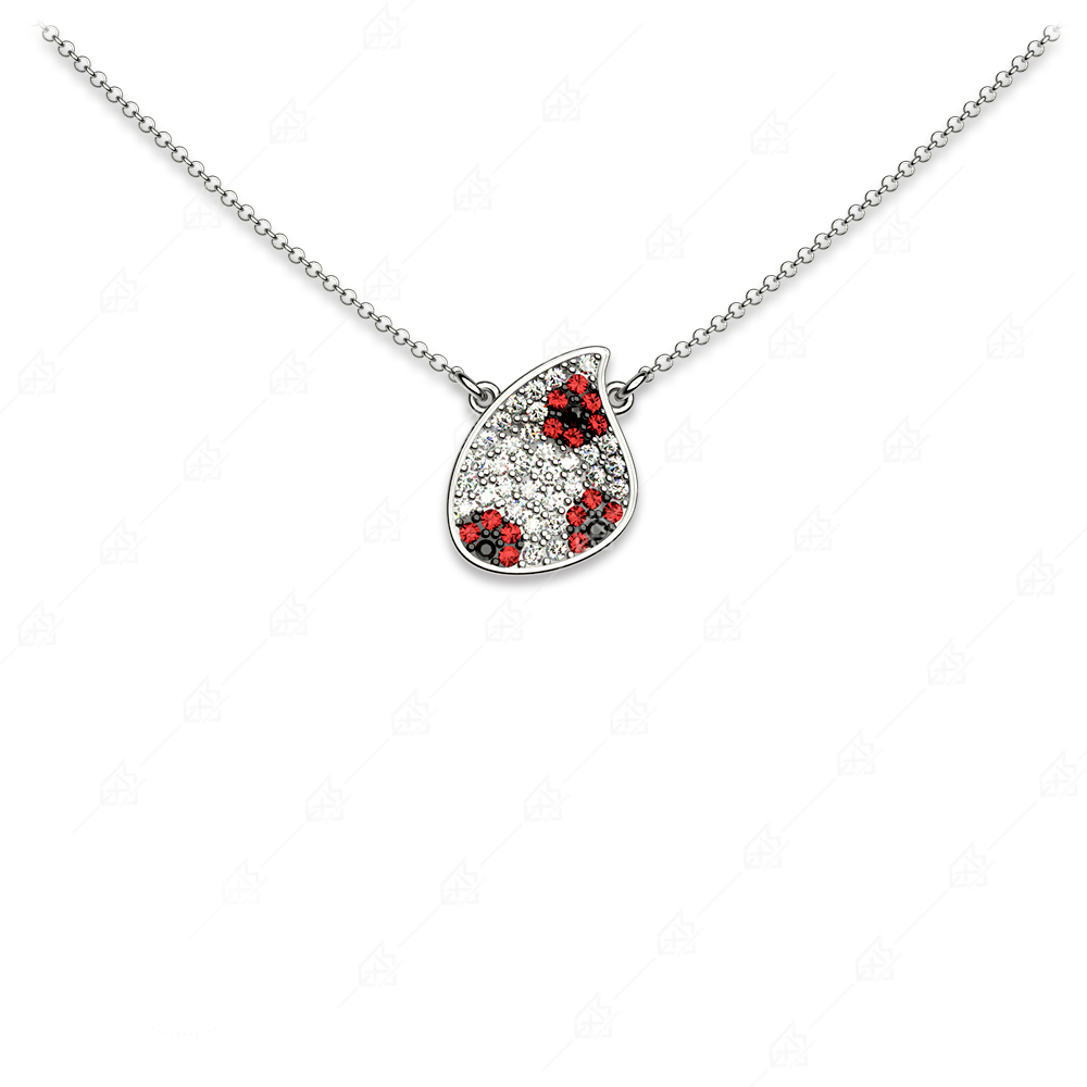 Tear necklace with 925 silver flowers