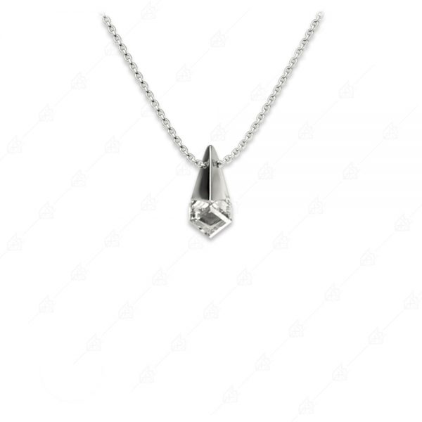 Cube necklace white silver 925