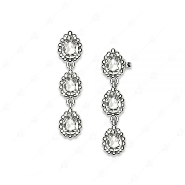 Earrings with three tears 925 silver