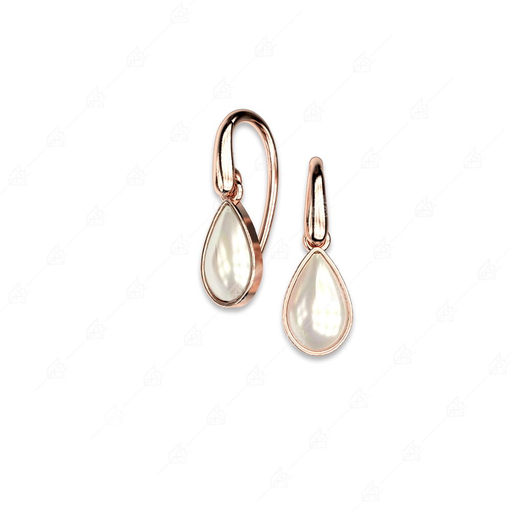 Tear pearl earrings silver 925 rose gold plated