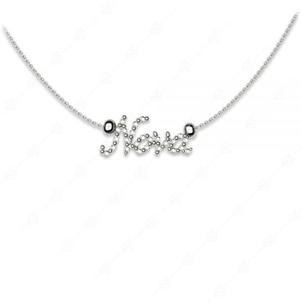 Godmother necklace with white crystals 925 silver