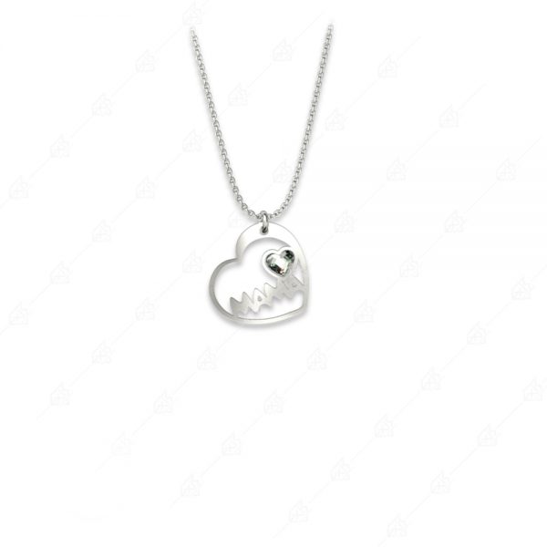 Mom necklace with 925 silver heart