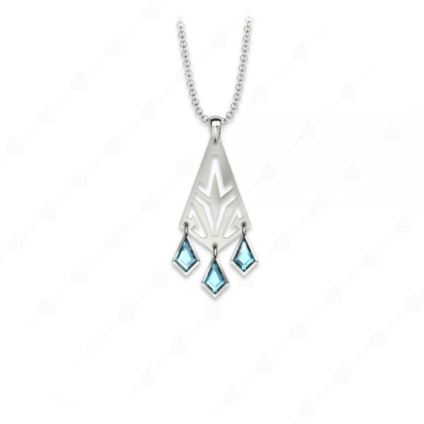 Necklace with 925 silver diamonds