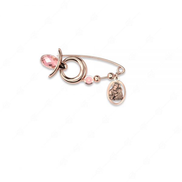 Pacifier pacifier with virgin silver 925 with rose gold plating