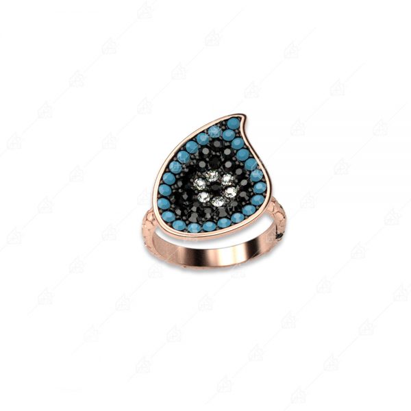 925 silver tear ring with crystals
