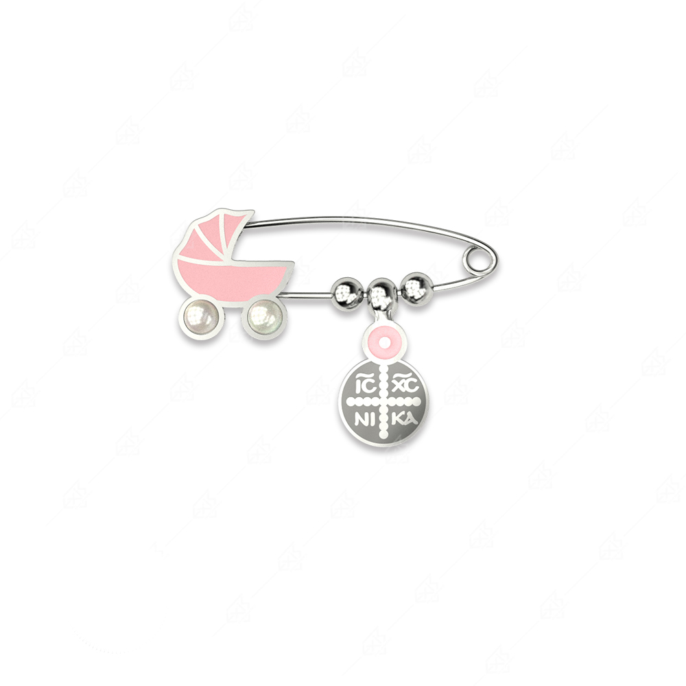 Nail pink trolley silver 925 with eye and Constantine