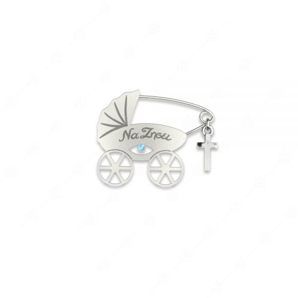 Stroller "to live" with eyelet and 925 silver cross