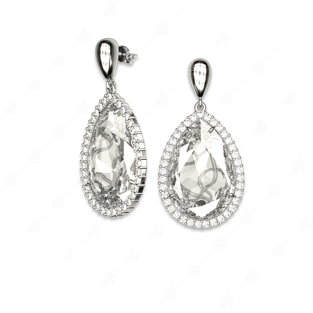 925 silver earrings with impressive crystals