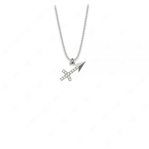 Necklace zodiac Sagittarius silver 925 with crystals
