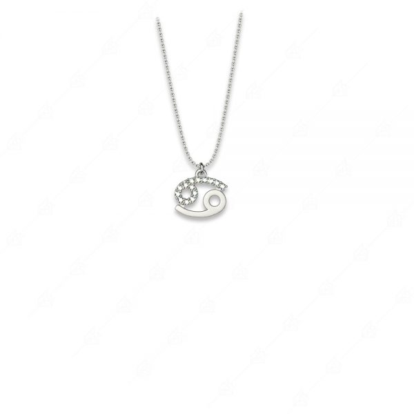 Necklace zodiac Cancer silver 925 with crystals